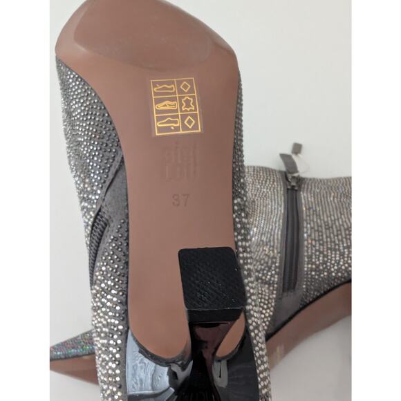 NIB Bibi Lou Ankle Boots Sparkle EU 37 US 7 New in Box Women's Shoes Italian - Picture 9 of 11